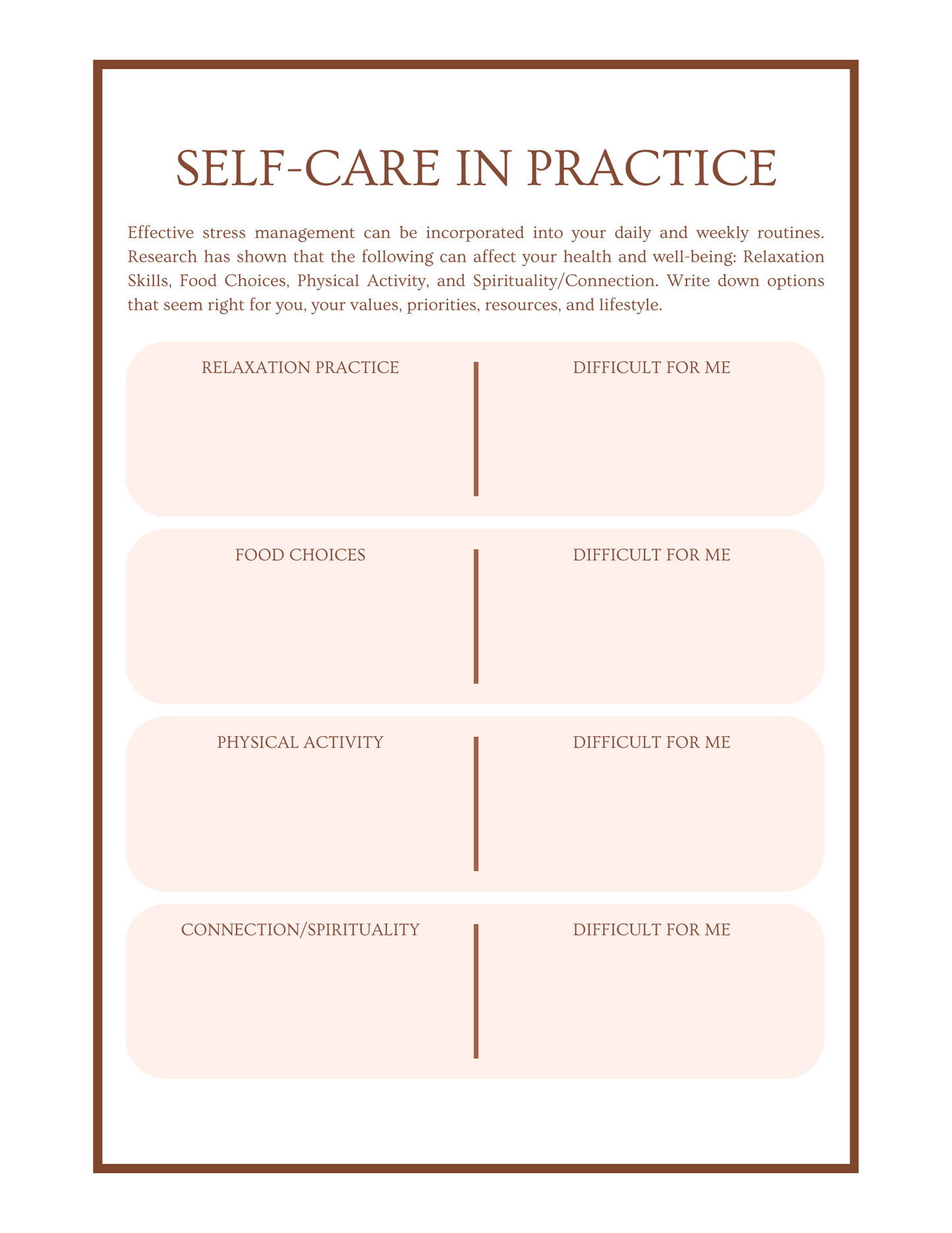 Self-Care Journal for Black Women