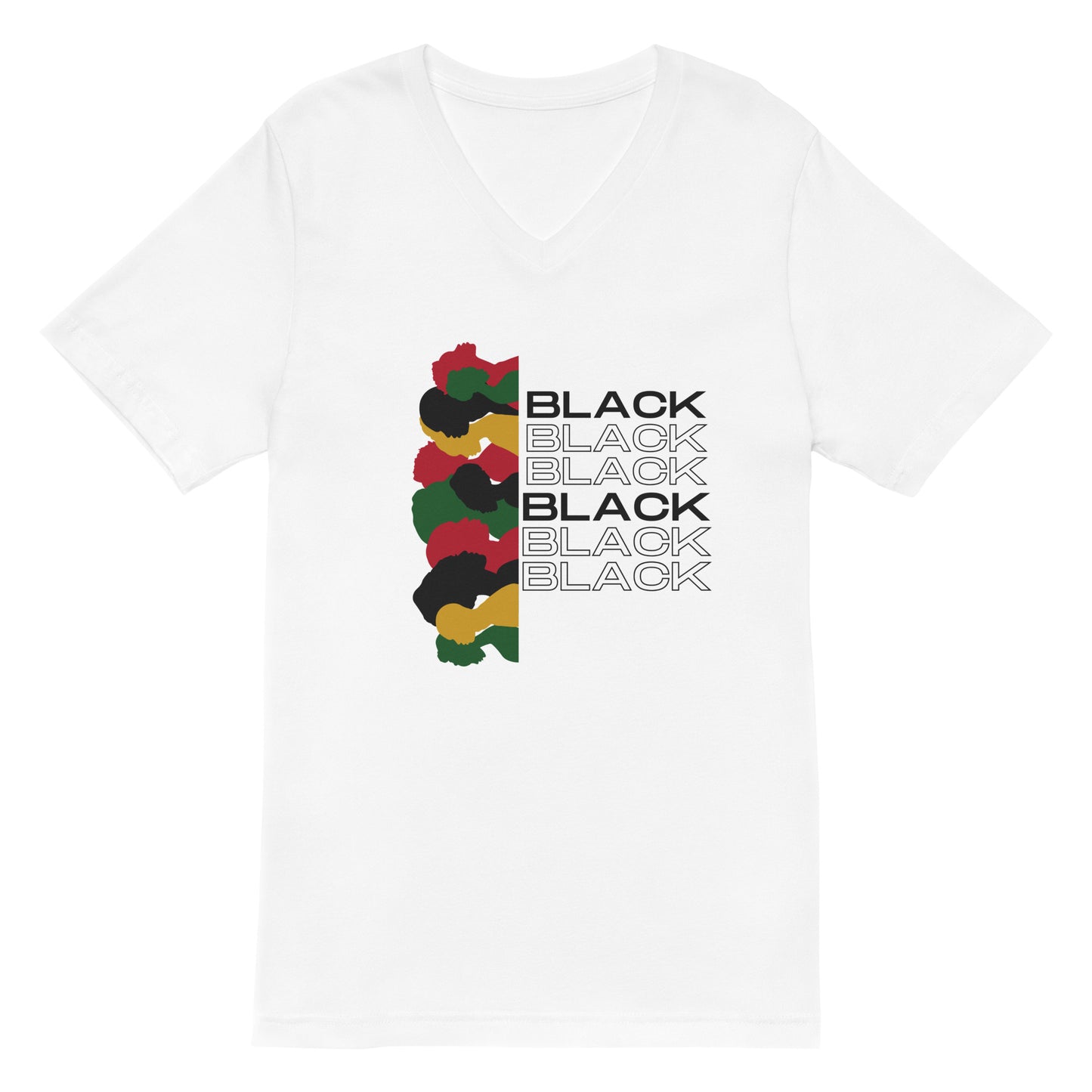 Black V-Neck T-Shirt Clothing
