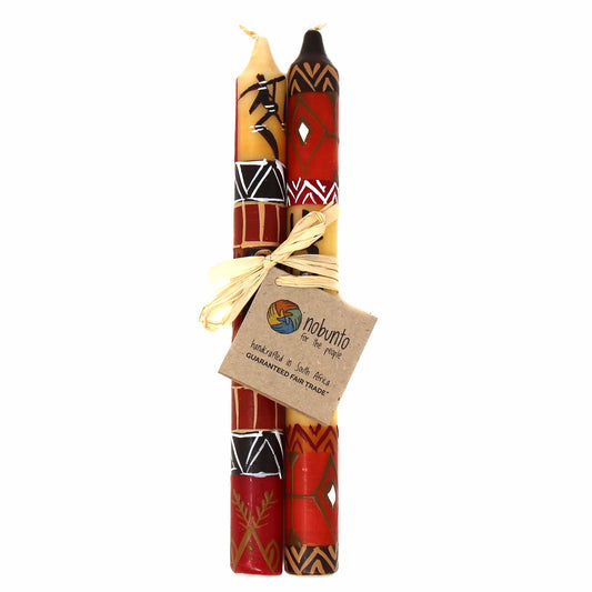 Tall Hand Painted Candles - Pair - Damisi Design - Nobunto