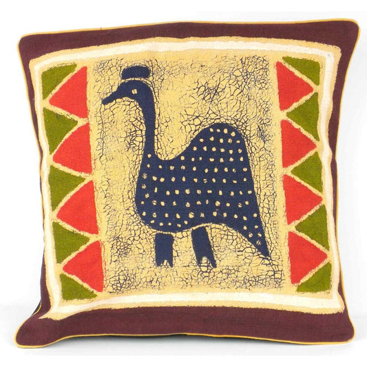 Handmade Guinea Fowl Batik Cushion Cover - Tonga Textiles