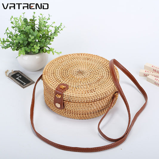 Summer Straw Messenger Bag